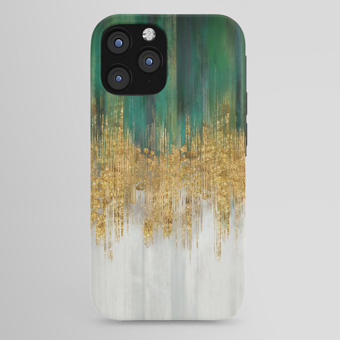 Green and gold motion abstract iPhone Case Gallery Image 44