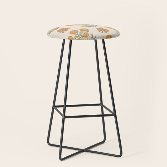 Marigold Block Print Stool Gallery Image 1