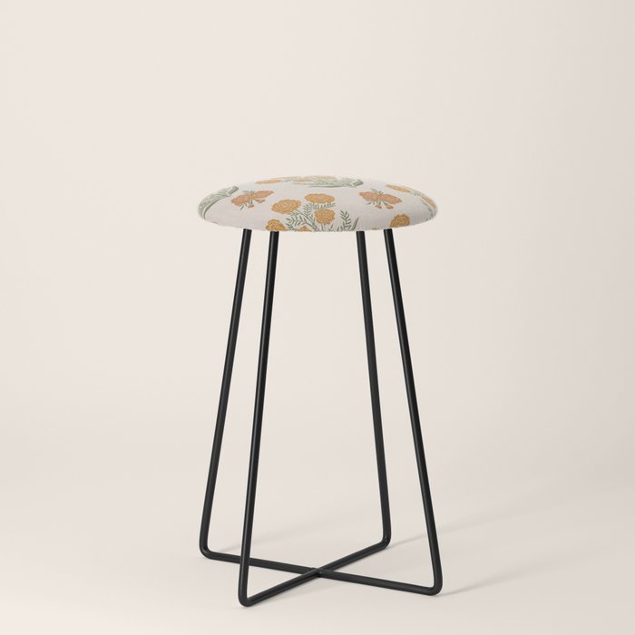 Marigold Block Print Stool Gallery Image 3