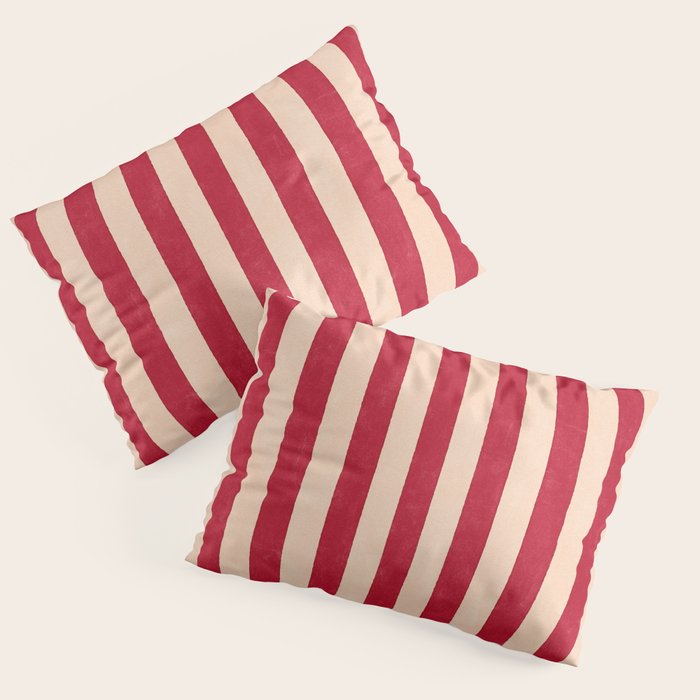 STRIPES 001 L - Tomato Pillow Sham Gallery Image 3