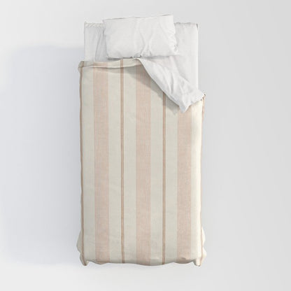 ivy stripes - cream, rust and terracotta Duvet Cover Gallery Image 4