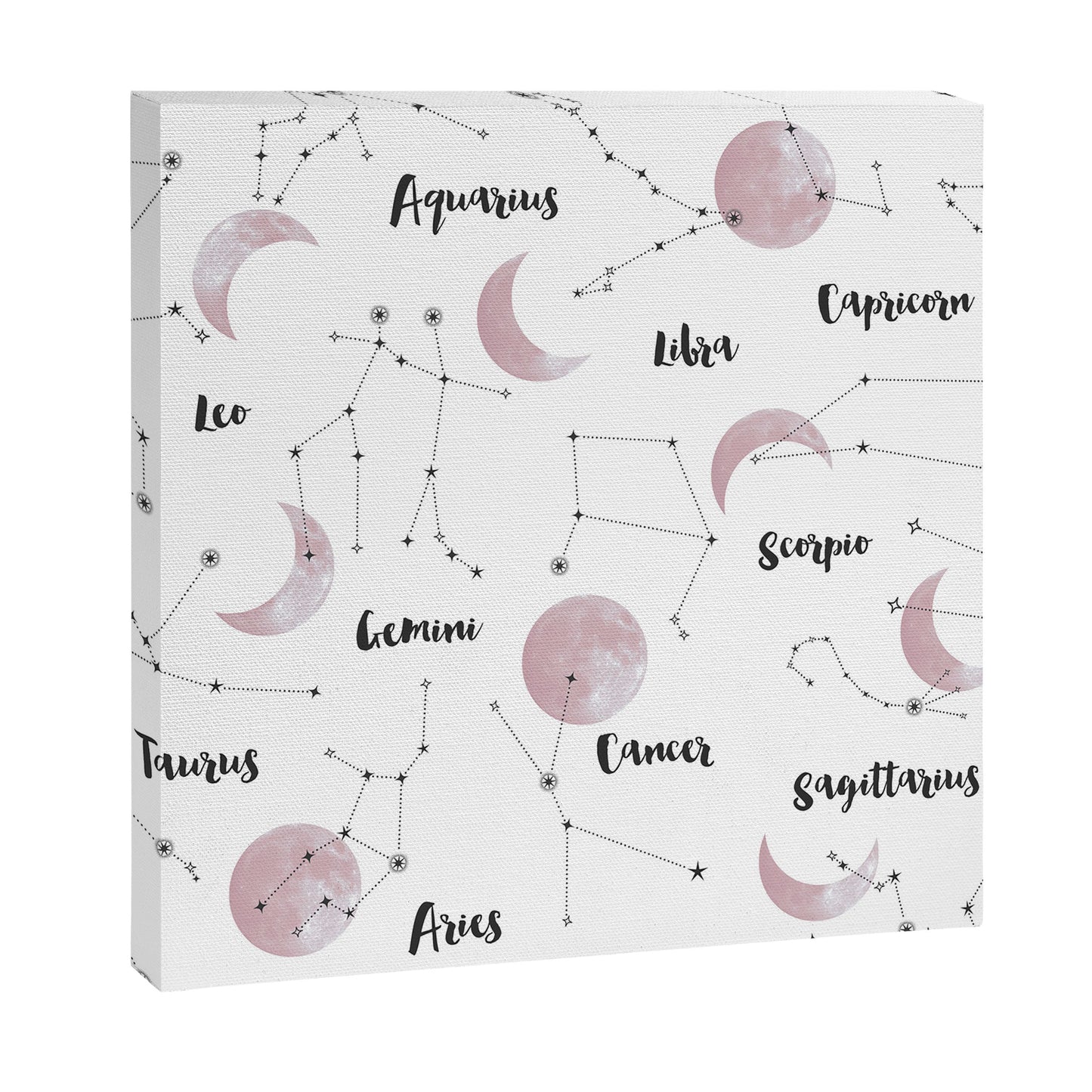 Pink Moon and Constellations Canvas Print Gallery Image 6
