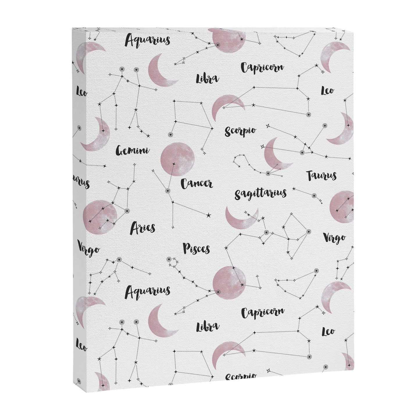 Pink Moon and Constellations Canvas Print Gallery Image 1