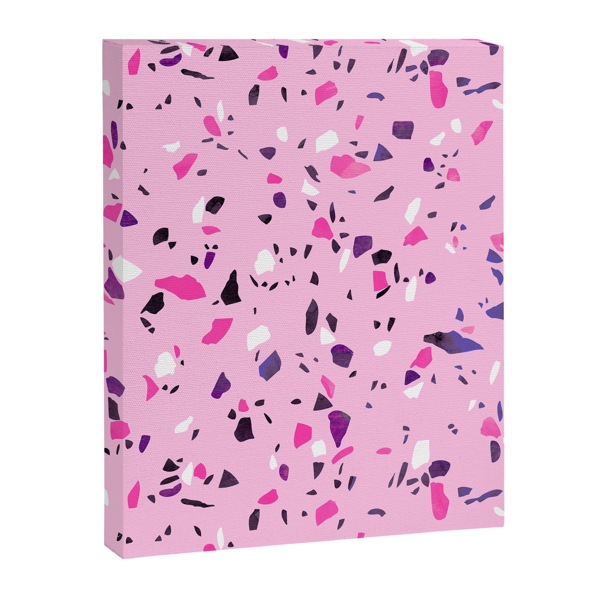 Pink Shadows Terrazzo Canvas Print Gallery Image 3