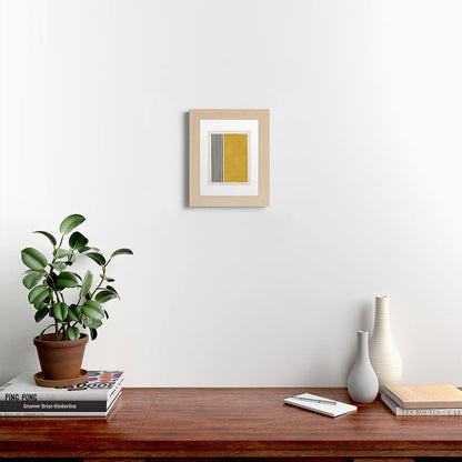 Mustard Yellow Black Lines Abstract Art Framed Art Print Gallery Image 44