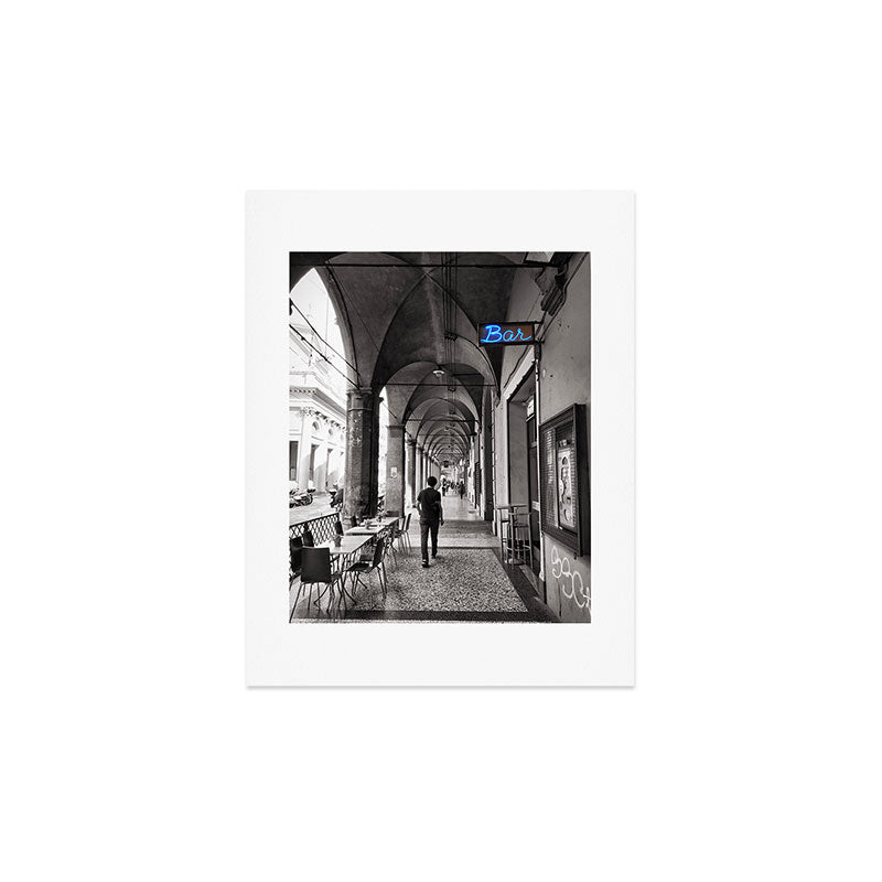 Black and white Bologna Street Photography Art Print Gallery Image 3