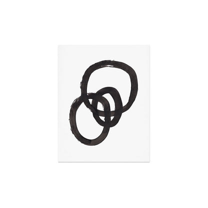 'And I Op' Minimalist Ink Line Drawing Abstract Black Brush Strokes Modern Funky Maze by Ejaaz Haniff Art Print Gallery Image 3