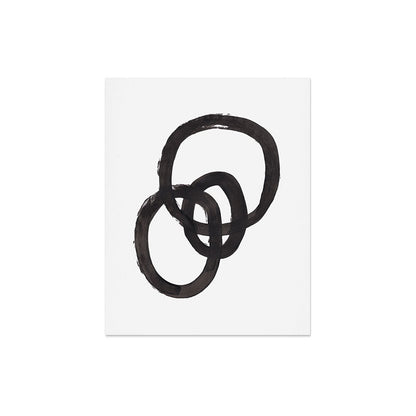 'And I Op' Minimalist Ink Line Drawing Abstract Black Brush Strokes Modern Funky Maze by Ejaaz Haniff Art Print Gallery Image 5