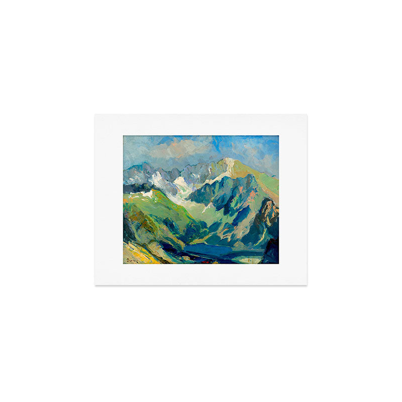 Mountain Landscape Oil Painting Art Print Gallery Image 1