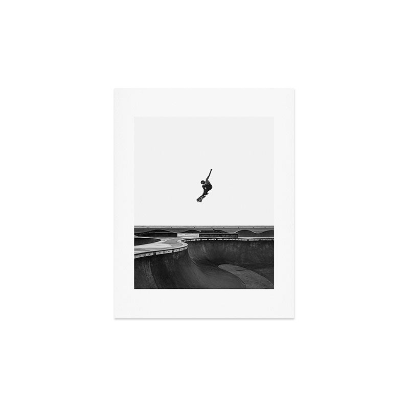 Air - Skateboarding at Venice Beach, Black and White Photography Art Print Gallery Image 3