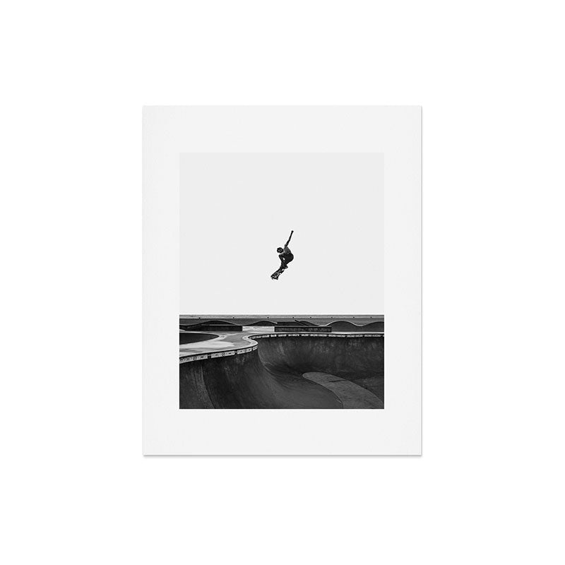 Air - Skateboarding at Venice Beach, Black and White Photography Art Print Gallery Image 4