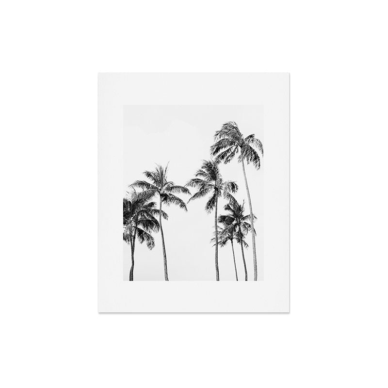 Palm Trees - Black and White Photography Art Print Gallery Image 5