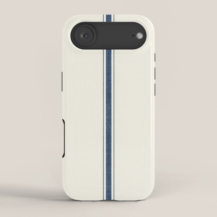 Farmhouse Stripe in Navy Blue iPhone Case Gallery Image 2