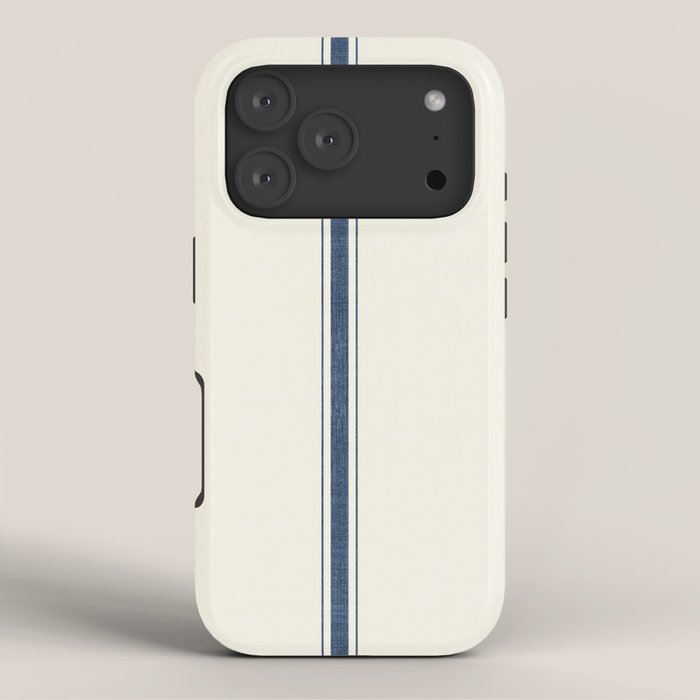 Farmhouse Stripe in Navy Blue iPhone Case Gallery Image 3