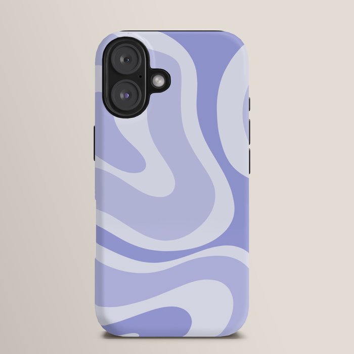 Modern Retro Liquid Swirl Abstract in Light Lavender Purple iPhone Case Gallery Image 13