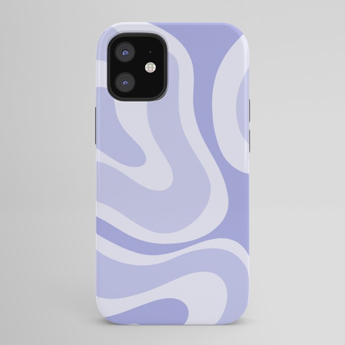 Modern Retro Liquid Swirl Abstract in Light Lavender Purple iPhone Case Gallery Image 42