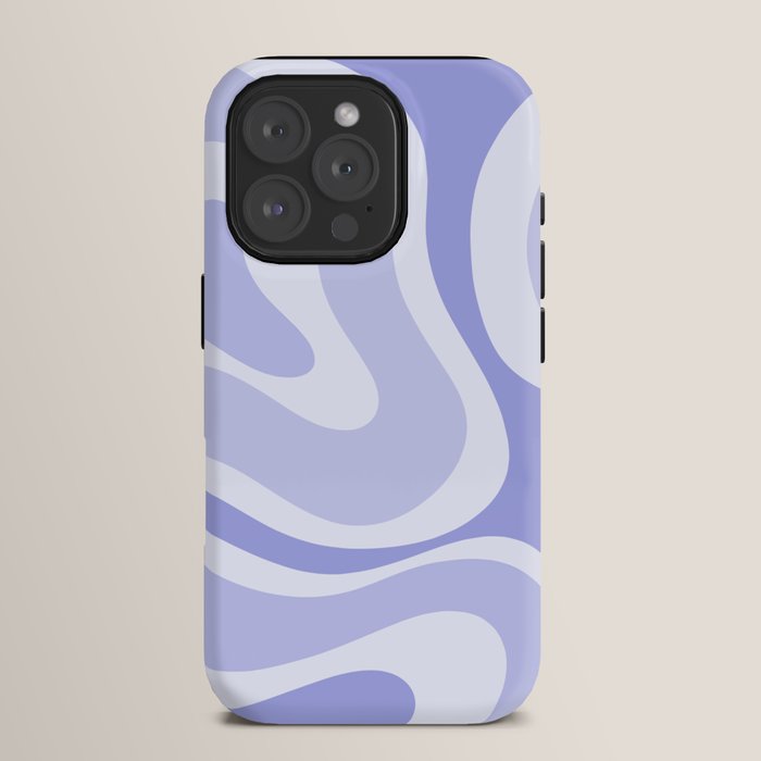Modern Retro Liquid Swirl Abstract in Light Lavender Purple iPhone Case Gallery Image 15