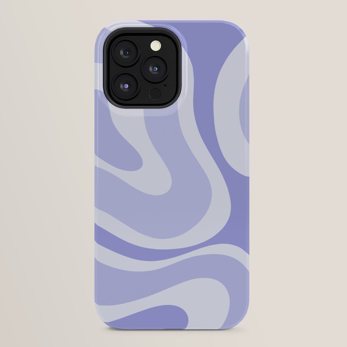 Modern Retro Liquid Swirl Abstract in Light Lavender Purple iPhone Case Gallery Image 24