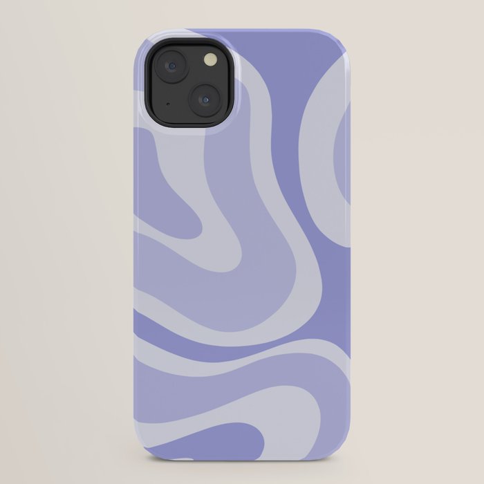 Modern Retro Liquid Swirl Abstract in Light Lavender Purple iPhone Case Gallery Image 30