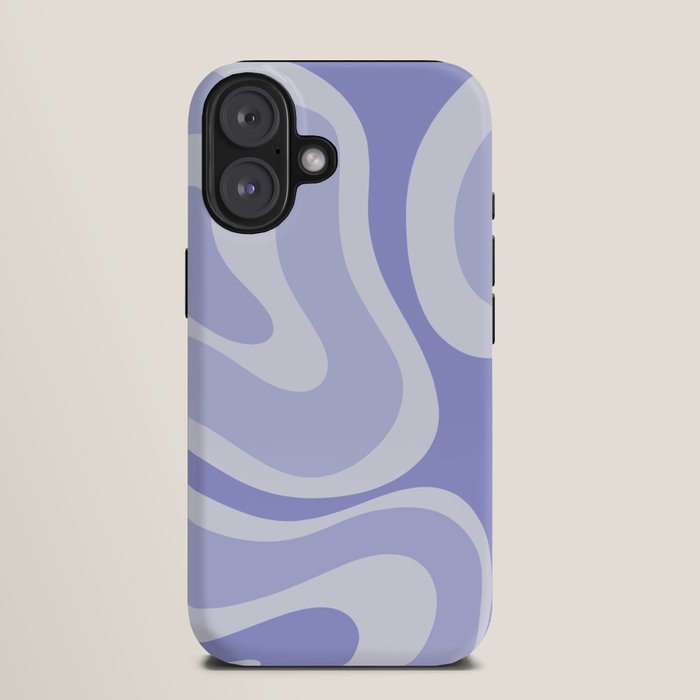 Modern Retro Liquid Swirl Abstract in Light Lavender Purple iPhone Case Gallery Image 9