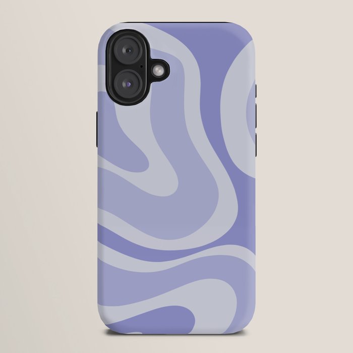 Modern Retro Liquid Swirl Abstract in Light Lavender Purple iPhone Case Gallery Image 10