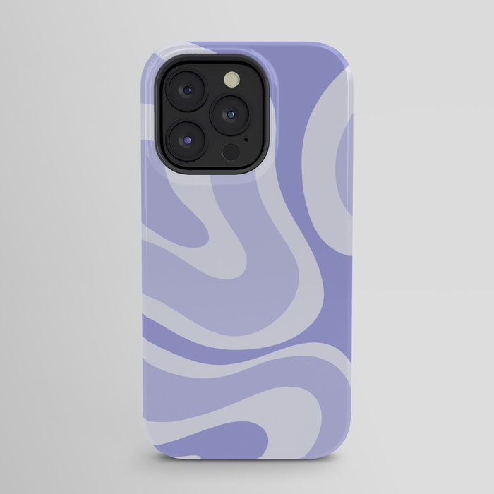 Modern Retro Liquid Swirl Abstract in Light Lavender Purple iPhone Case Gallery Image 31