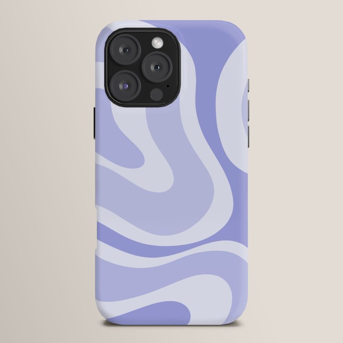 Modern Retro Liquid Swirl Abstract in Light Lavender Purple iPhone Case Gallery Image 16