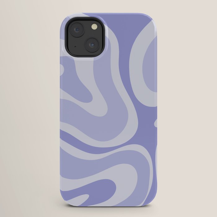 Modern Retro Liquid Swirl Abstract in Light Lavender Purple iPhone Case Gallery Image 26