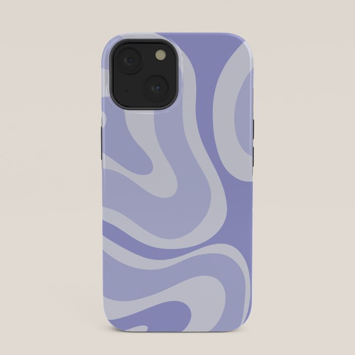 Modern Retro Liquid Swirl Abstract in Light Lavender Purple iPhone Case Gallery Image 33