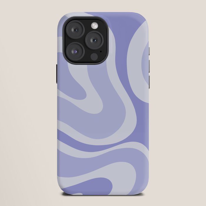 Modern Retro Liquid Swirl Abstract in Light Lavender Purple iPhone Case Gallery Image 12