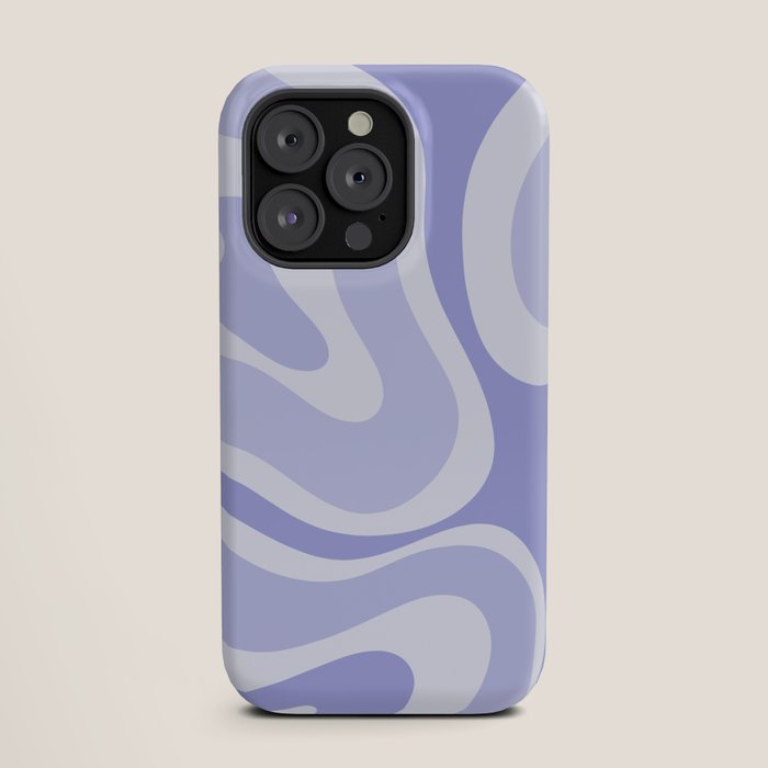 Modern Retro Liquid Swirl Abstract in Light Lavender Purple iPhone Case Gallery Image 19