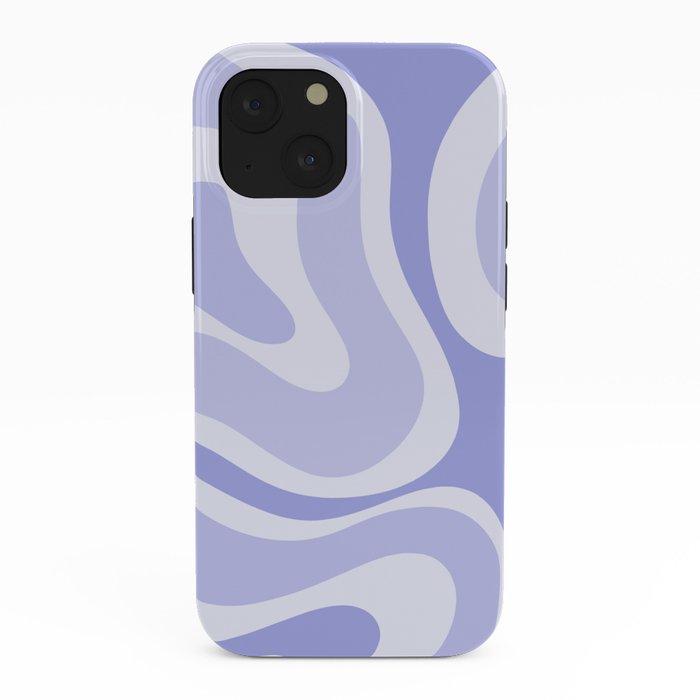 Modern Retro Liquid Swirl Abstract in Light Lavender Purple iPhone Case Gallery Image 38