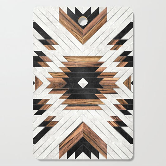 Urban Tribal Pattern No.5 - Aztec - Concrete and Wood Cutting Board Gallery Image 1