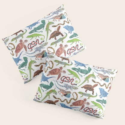 Endangered Reptiles Around the World Pillow Sham Gallery Image 3