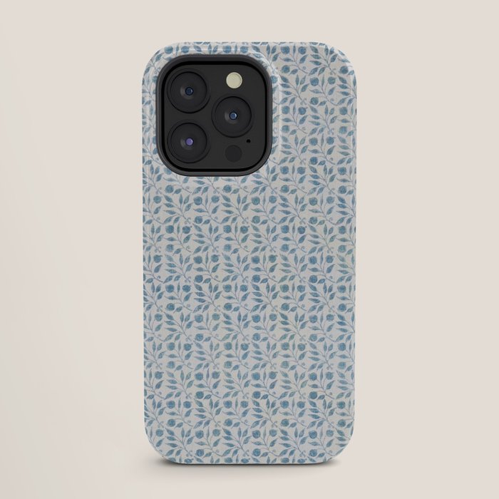 William Morris Vintage Rosehip Mineral Blue iPhone Case Gallery Image 27