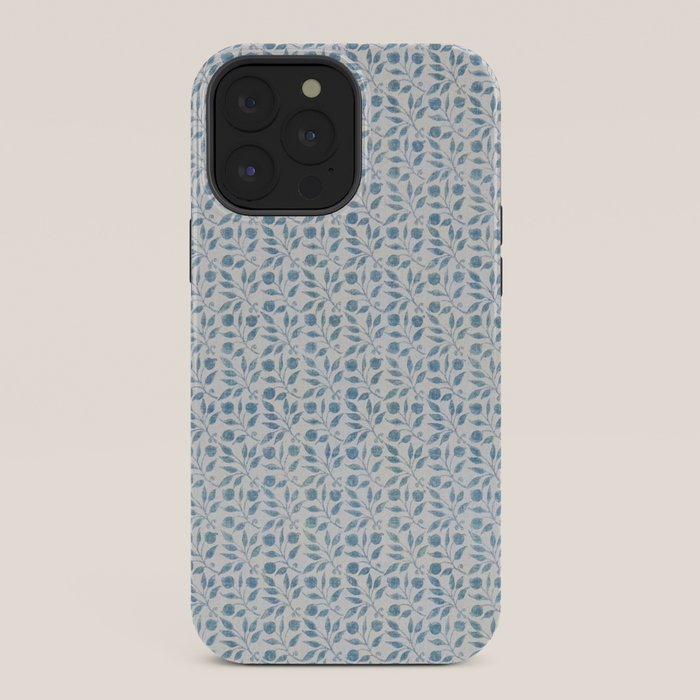 William Morris Vintage Rosehip Mineral Blue iPhone Case Gallery Image 36