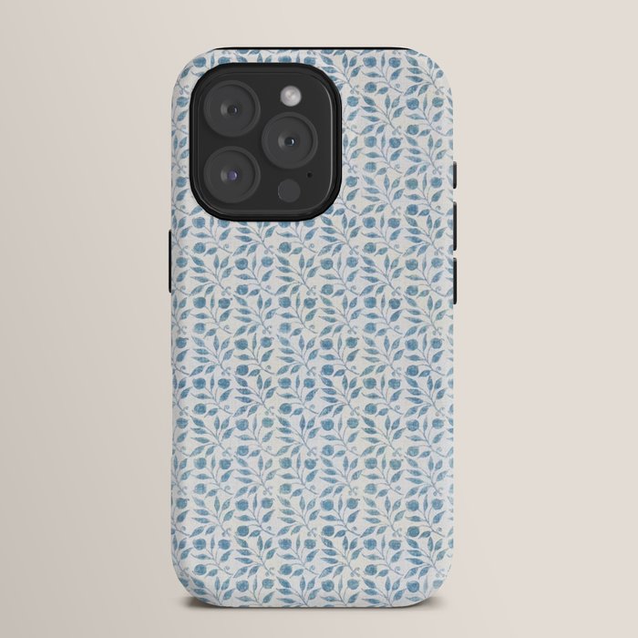 William Morris Vintage Rosehip Mineral Blue iPhone Case Gallery Image 15