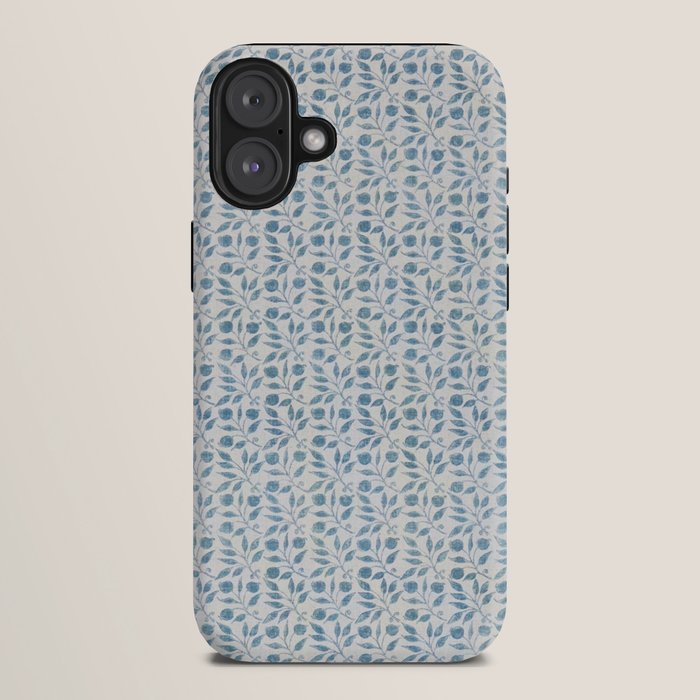 William Morris Vintage Rosehip Mineral Blue iPhone Case Gallery Image 10