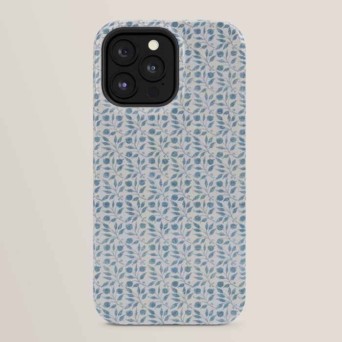 William Morris Vintage Rosehip Mineral Blue iPhone Case Gallery Image 24