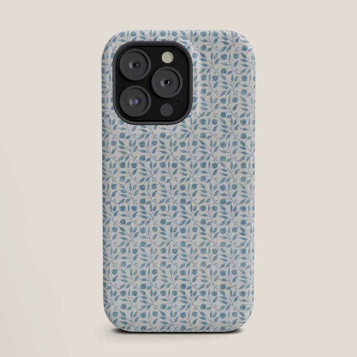 William Morris Vintage Rosehip Mineral Blue iPhone Case Gallery Image 19