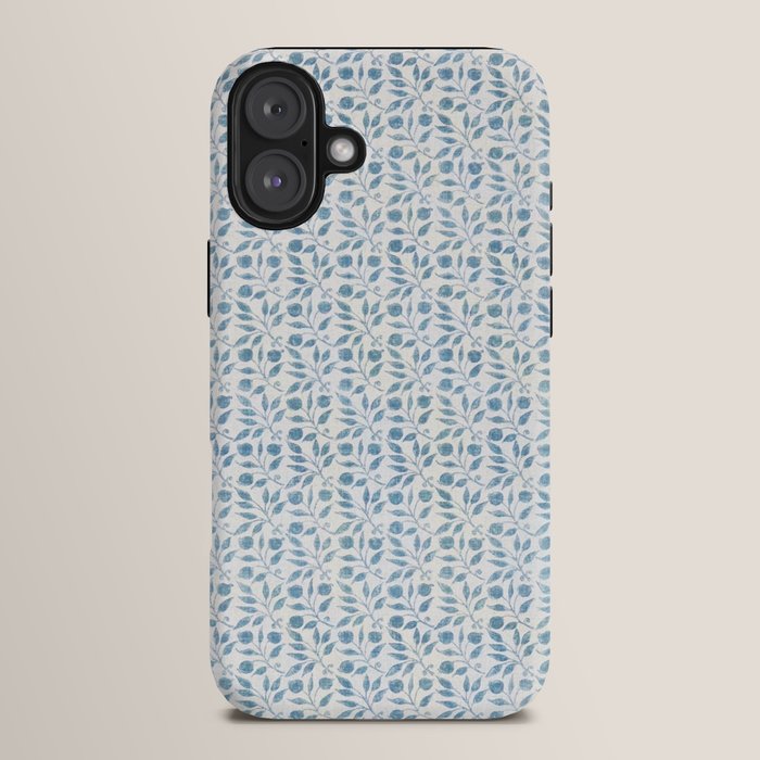 William Morris Vintage Rosehip Mineral Blue iPhone Case Gallery Image 14