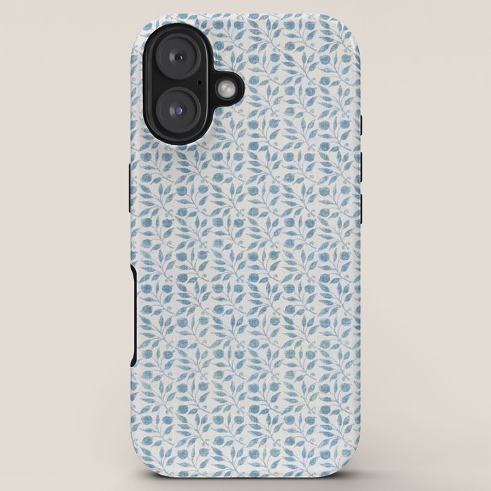 William Morris Vintage Rosehip Mineral Blue iPhone Case Gallery Image 5