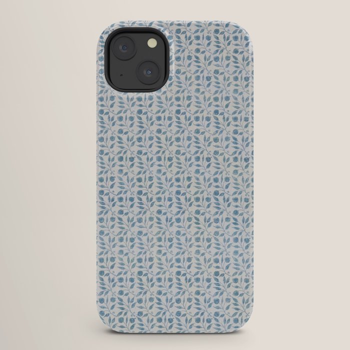William Morris Vintage Rosehip Mineral Blue iPhone Case Gallery Image 26