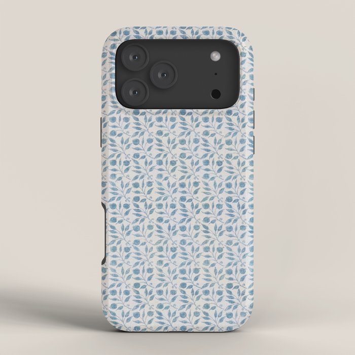 William Morris Vintage Rosehip Mineral Blue iPhone Case Gallery Image 4
