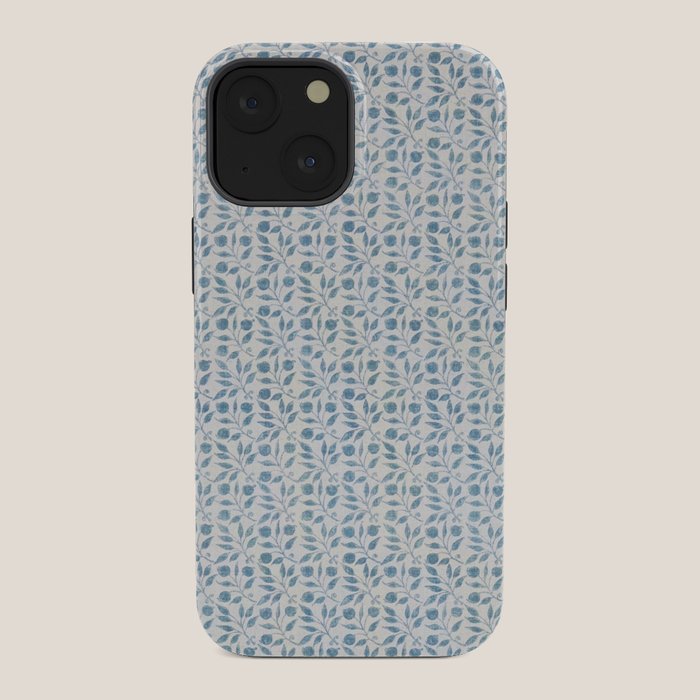 William Morris Vintage Rosehip Mineral Blue iPhone Case Gallery Image 34