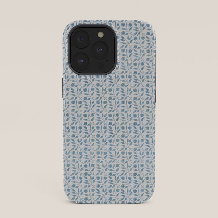 William Morris Vintage Rosehip Mineral Blue iPhone Case Gallery Image 35