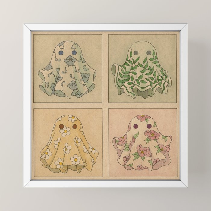 Floral Ghosties Mini Art Print Gallery Image 4