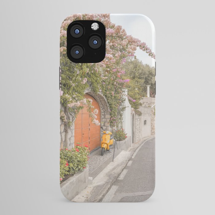 Floral Road on Capri Island | Pastel Color Street in Italy Summer Art Print | Wanderlust Vibes Travel Photography iPhone Case Gallery Image 43