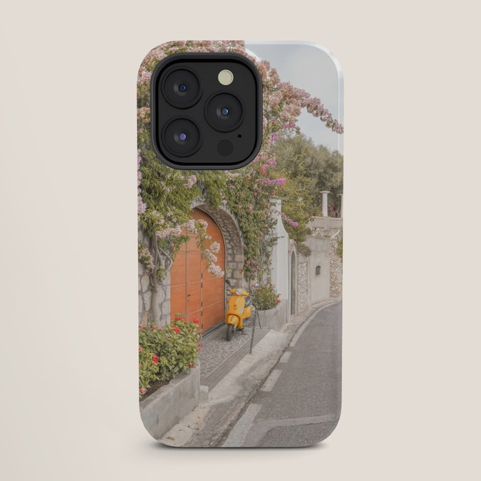 Floral Road on Capri Island | Pastel Color Street in Italy Summer Art Print | Wanderlust Vibes Travel Photography iPhone Case Gallery Image 27