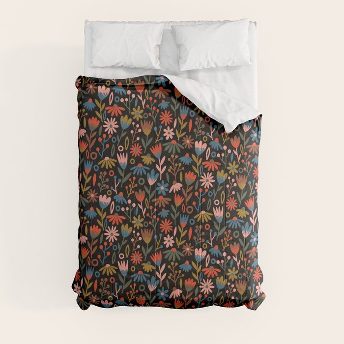 Exotic Midnight Floral Garden Comforter Gallery Image 8